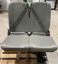 Freedman Seating Company Used Foldaway Double Bus Seat Gray Drivers Side