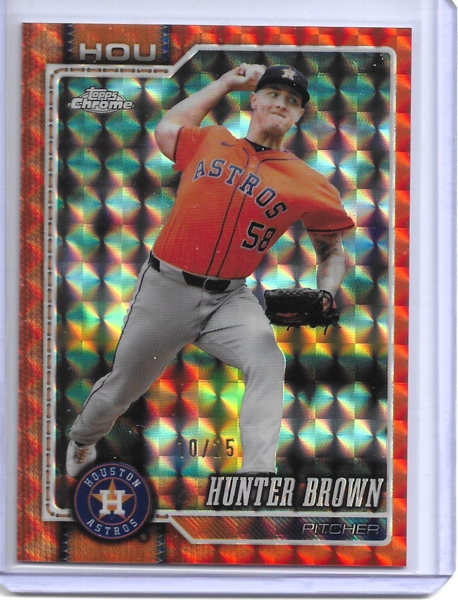 Topps Chrome Baseball 2026 Hunter Brown Orange Geometirc Refractor /25 Astros