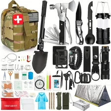 Emergency Survival Kit First Aid Bug out Military Prepper Kit 250 Piece Set 