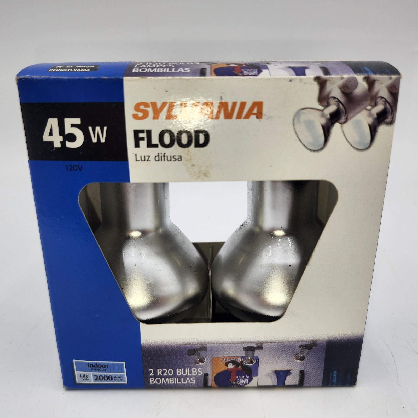 NEW SYLVANIA 45-Watt R20 Flood Light Bulb,Standard Medium Ba