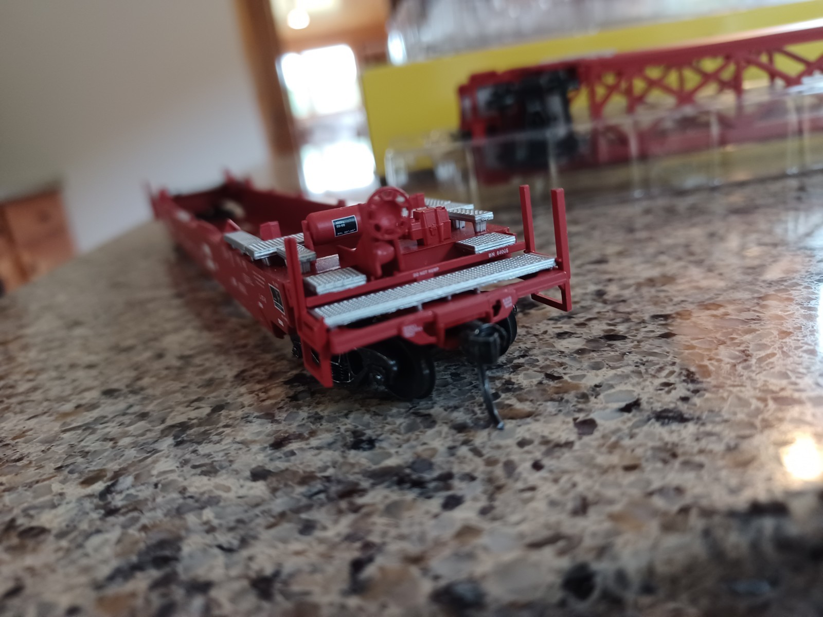 A-LINE-INTERMODAL-HUSKY STACK CONTAINER CAR- BN 3 UNIT SET -ITEM #47207-04