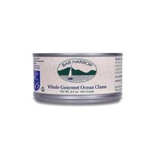Shellfish Premium Whole Maine Clams 6.5 Ounce All Natural Seafood Ingredient