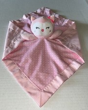 CARTERS CARTER S PINK DOT OWL SECURITY BLANKET LOVEY E5