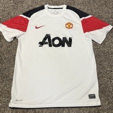 Nike Manchester United 2010-12 Soccer Jersey White Medium Authentic EUC