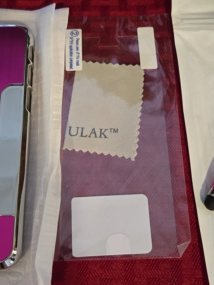 iPhone 6 жесткий чехол протектор экрана стилус микро ткани розовый хром комплект - новый - Изображение 3 из 4