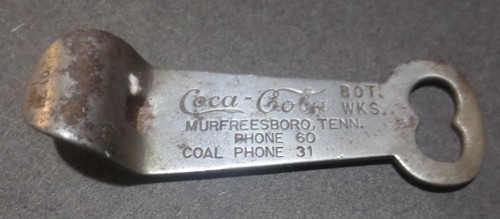 Coca-Cola Bottle Opener 1920s Authentic Antique Coal Phone Patent Pending Bot Wk
