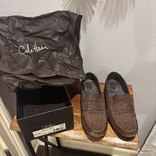 2010 Cole Haan Air Penny Chestnut Brown Croc Leather Driving Loafers Women 9 AA