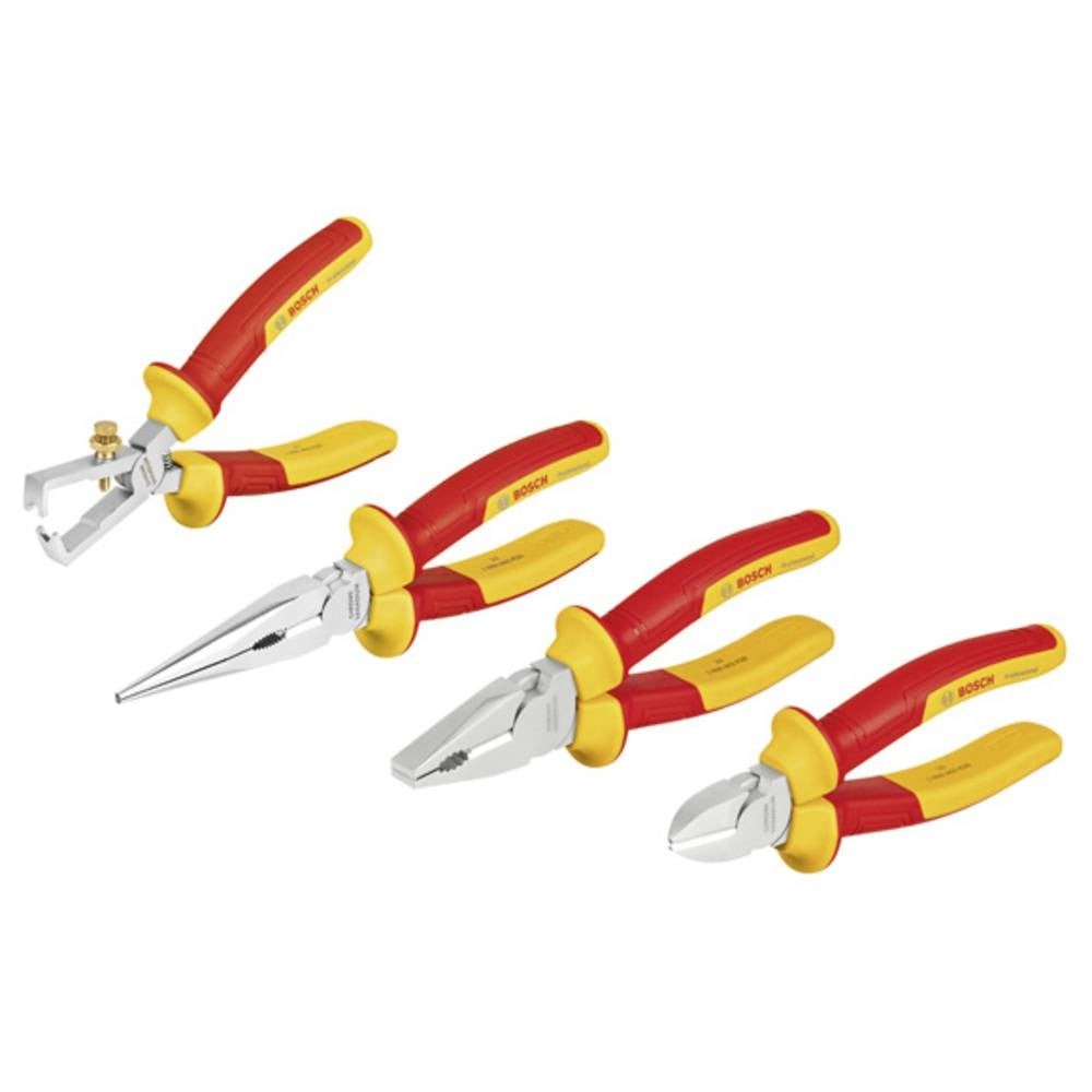 Jeu de pinces VDE Bosch Professional 1600A02NG1 de 4 pièces pour électricien