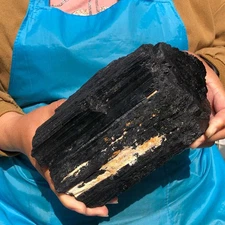 7.54LB Natural black tourmaline quartz rough mineral specimen ore Healing decor