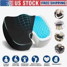 Memory Foam Seat Cushion Office Chair Car Seat Pad Coccyx Tailbone Pain Relief