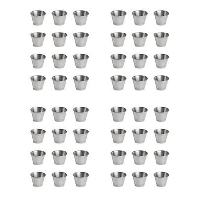 48 Pack Edelstahl Gewürz Saucen Becher, HandelsüBliche Dip Soßen Becher, Ra1637