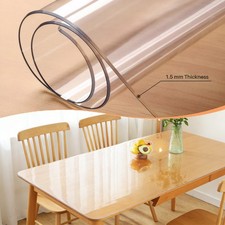 Transparent PVC Tablecloth Clear Waterproof T...