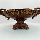 Antique Bronze Vase Collectable Ceramic Art Carving Earthenware