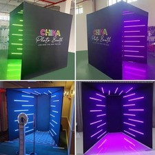 LED Backdrop Photography Backdrop 360 Degree Photo Booth Enclosure LED Dark Room
