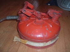 Vintage Justrite Safety Can Metal Fuel Gas 2.5 Gallon Steampunk USA