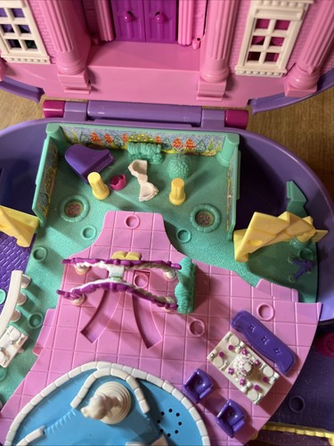 Vintage Polly Pocket Musical Wedding Purple Heart Compact - Picture 7 of 13