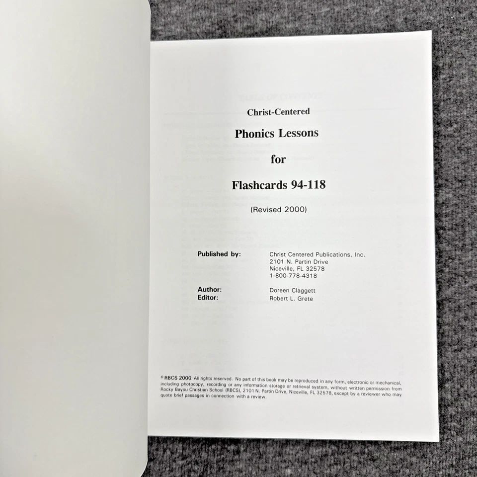 Christ Centered Phonics Lessons for Flashcards 94-118 Revised Ed Doreen Claggett - Image 3 of 4