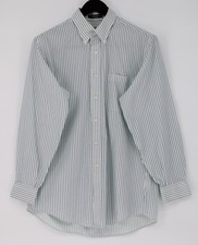 Kirkland Signature Dress Shirt Mens 16 34/35 White Stripe Button Down Non Iron