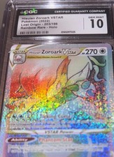 2022 Pokemon Lost Origin Hisuian Zoroark VSTAR Rainbow Rare Holo #203 CGC 10 on eBay