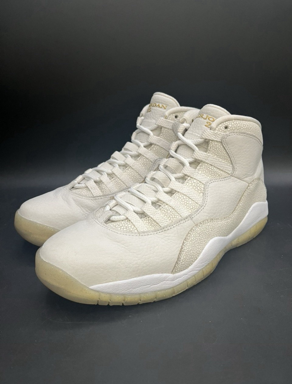 OVO x Air Jordan 10 Retro White Sneakers SAMPLE EDITION Size 9M image 4