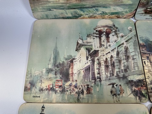 Pimpernel London England Landmarks Placemats Set of 6 Cork Backed Vintage - Afbeelding 4 van 13