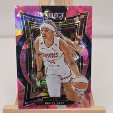 2025 Panini Select WNBA Kiki Iriafen RC #91 Pink Cracked Ice Washington Mystics