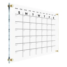 Premium Acrylic Wall Calendar - Reusable Board for Office and Home - Dry Eras...