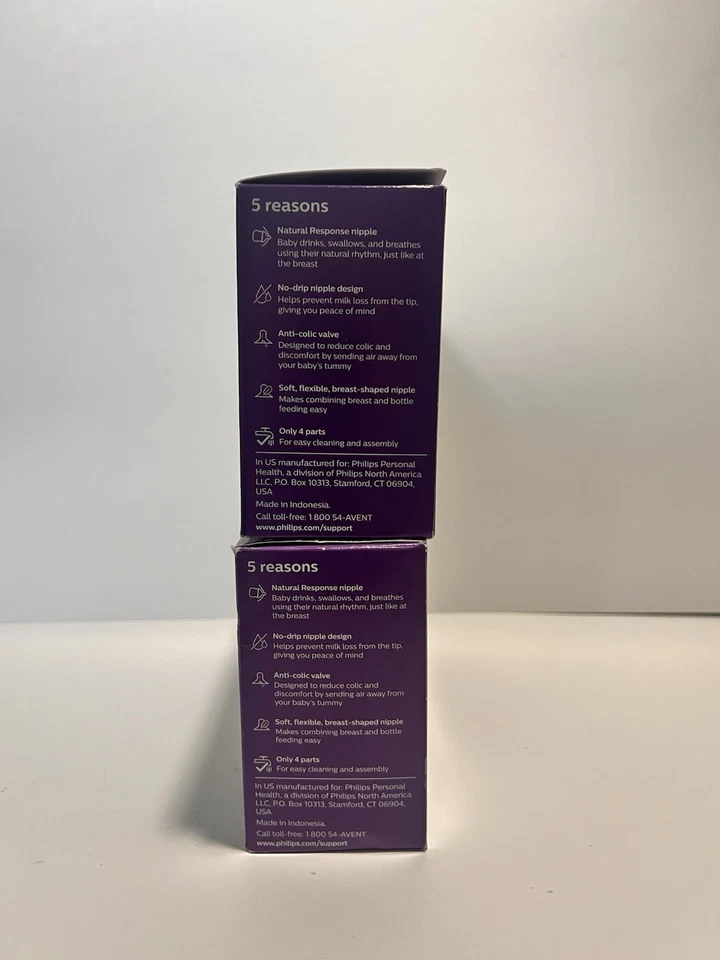 2x Biberón natural Philips Avent 3pk con pezón de respuesta natural - azul-4 oz Foto 3 de 4