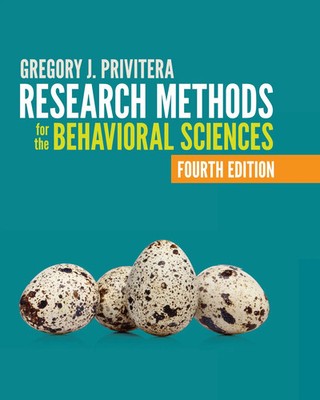 Research Methods for the Behavioral Sciences Gregory J. J. Privitera Taschenbuch