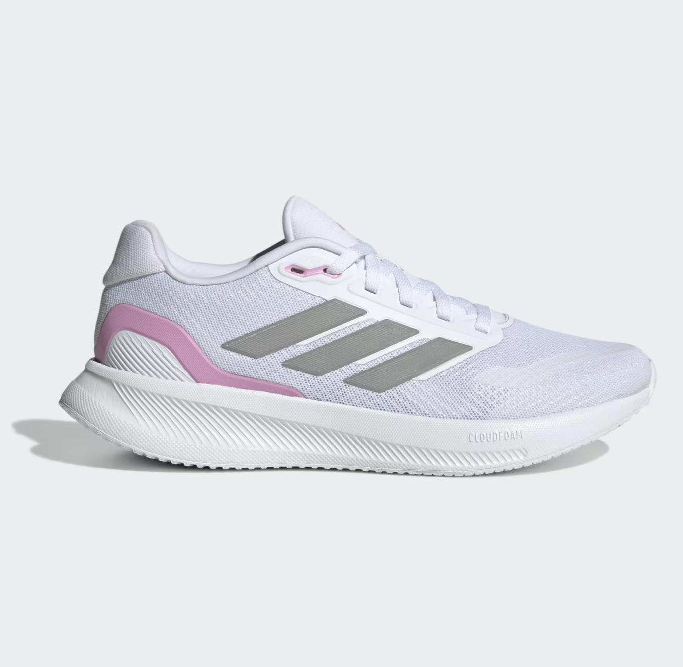 adidas Runfalcon 5 Women’s Size 8.5 White Pink Gray Running Shoes Worn Once