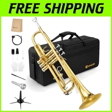 Student Bb Trumpet in Gold Finish with 7C Mouthpiece