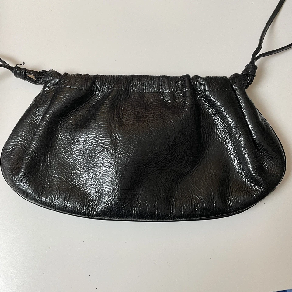 HAYDEN HARNETT Black Patent Leather Clutch PREOWN, FLORAL VEGAN NYC DESIGNER - Image 2 of 4