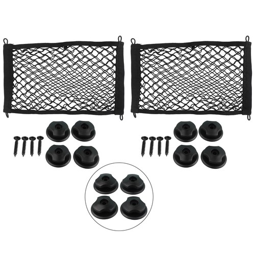 2 x small cargo nets elastic automotive cargo nets with 8 hooks and 8