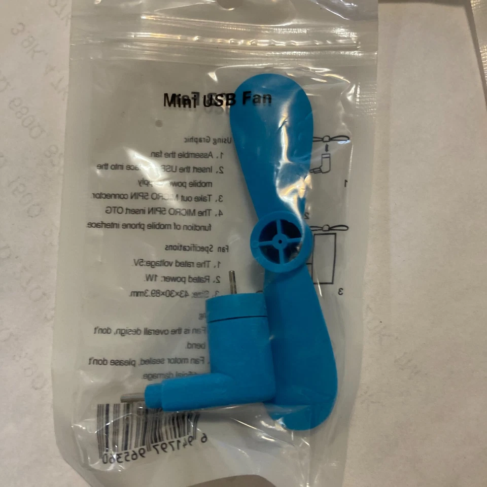 2只装迷你手机风扇适用于iPhone个人便携式口袋小风扇 — 第 4/4 张图片