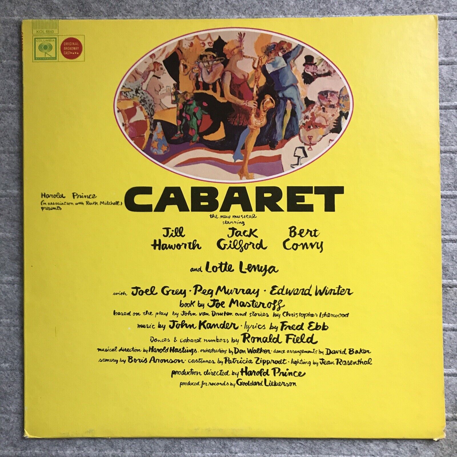 Cabaret - Musical Soundtrack : Lotte Lenya : Vinyl Record : KOL 6640