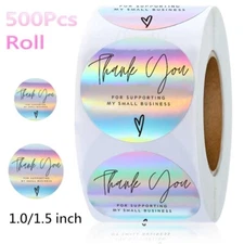 500Pcs 1.0"/1.5" Thank You for Supporting My Small Business Stickers For Packing