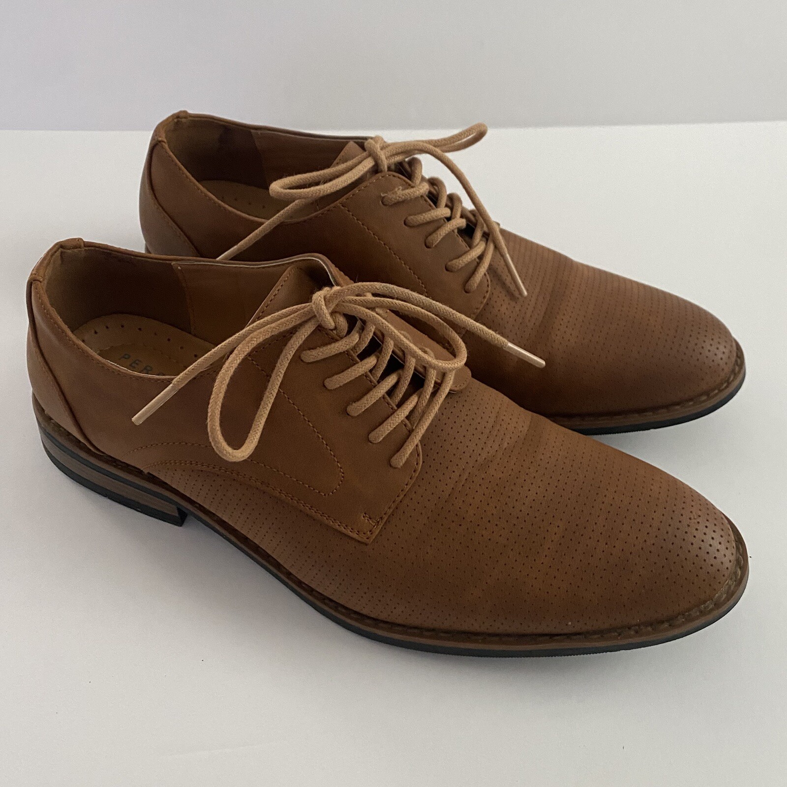 SAOLA Scarpe eleganti Perry Ellis Portfolio uomo Dempsey ultra schiuma marrone taglia 9