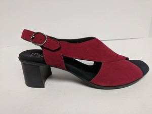 wide red sandals