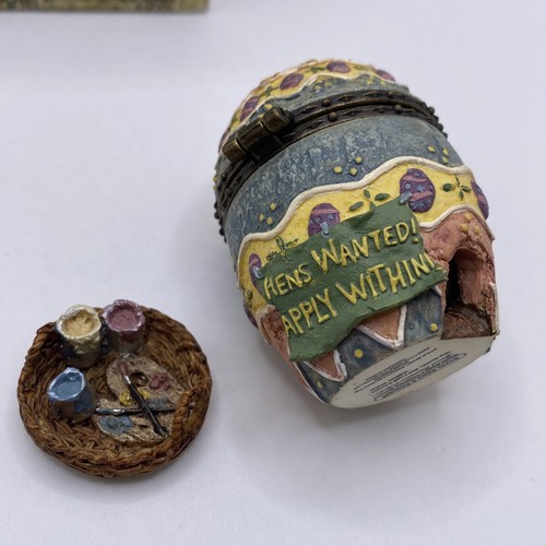 Boyds Treasure Box "Watson's Fabearlous Egg w/Peep McNibble" #81501 NUEVO EN CAJA COMO NUEVO - Imagen 8 de 12