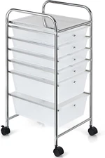 6-Drawer Rolling Storage Cart, Multifunctional Art Craft Organizer Cart, Mobile