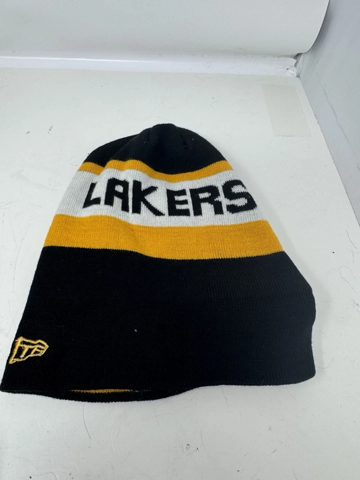 Los Angeles Lakers New Era clásico tejido Pom gorro forro polar OSFA unisex Foto 2 de 4