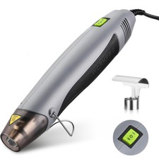 WORKPRO Heat Gun, 400W Mini Hot Air Gun with Reflector Nozzle Gray Drying Paint