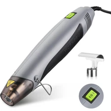 WORKPRO Heat Gun, 400W Mini Hot Air Gun with Reflector Nozzle Gray Drying Paint
