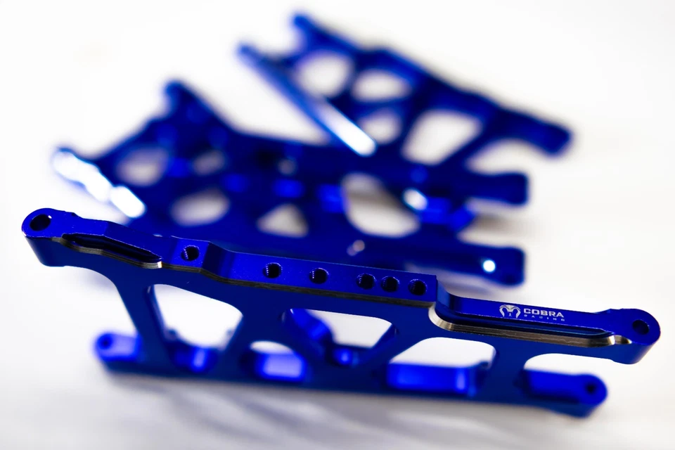 CR (F + R) Blue Aluminum A-Arms For Traxxas Slash 4x4, Rustler, Stampede - Image 3 of 4