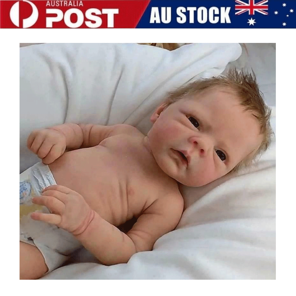 19IN Girl Real Reborn Baby Dolls Lifelike Newborn Full Body Vinyl