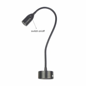 black gooseneck wall light