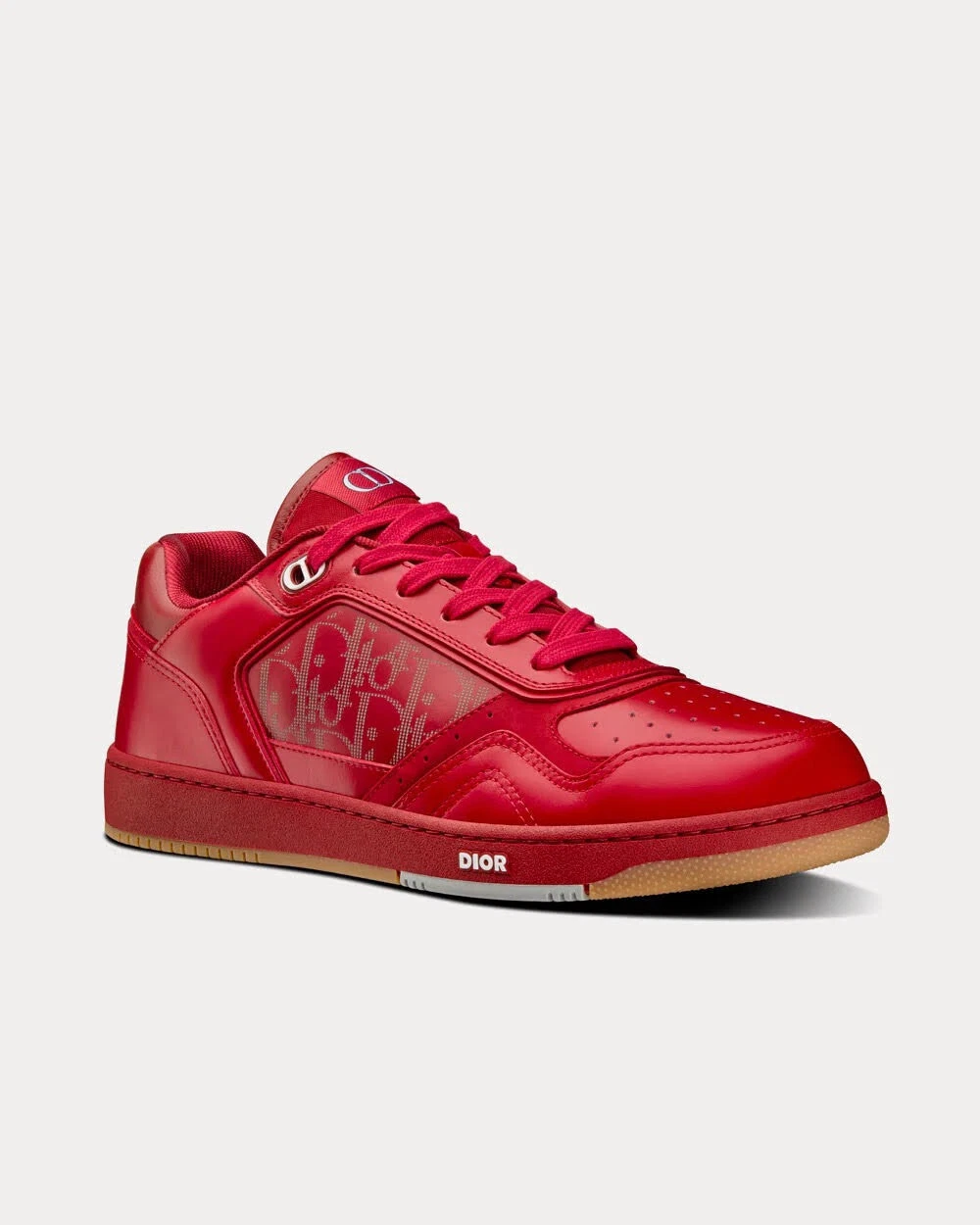 Baskets basses World Tour B27 rouge Dior oblique Galaxy cuir de veau 37 US 7