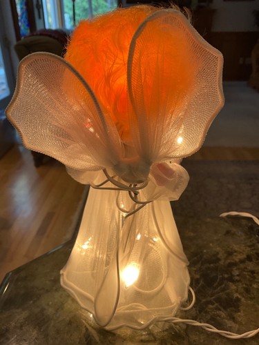 Vintage 10 Light-up Angel Tree Top Topper, Works. White Elephant Gift - Picture 4 of 6