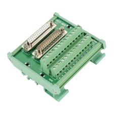 2X DB25 DIN Rail Interfaces Module Male / Female Board T9R5 -