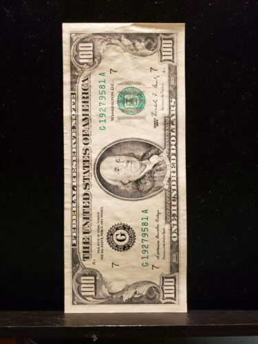 1988 $100 FRN FEDERAL RESERVE NOTE - (G) CHICAGO, ILLINOIS LOT#CA163 - Picture 8 of 8